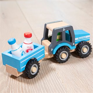 Tractor with trailer - milk bottles